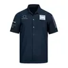 2023 New Formula 1 Team Shirt F1 Shirts Men's Casual Fashion Short Sleeve Shirt Racing Extreme Sports Breathable Buttons Shirt