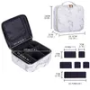 Cosmetic Bags Cases Marble Cosmetic Bag Partition Multi Functional Portable Travel Storage Makeup Case 230419