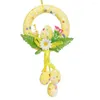 Fleurs décoratives guirlande de Pâques mousse oeuf fête à thème vacances guirlande porte suspendus pendentif ornement intérieur extérieur signe décoration