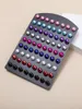 Kolczyki do stadniny 36Pairy/zestaw kolorowy półkole imitacja Pearl Zestaw dla kobiet kolczyków biżuterii mody 8 10 mm koralika