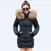 Parkas femme veste d'hiver femmes parc hiver femme longue veste manteau d'hiver femmes vin rouge col de fourrure chaud femmes hiver doudoune 231118