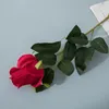 Decorative Flowers 1Pcs Roses Artificial Real Touch Branch Stem Latex Rose Hand Feel Felt Decoration Home Wedding Party