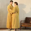 Indumenti da notte da uomo Coppia Pigiama Accappatoi invernali Accappatoi caldi in pile Uomo e donna Plus Size Accappatoio lungo da doccia Vestaglia in peluche