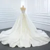 2024 Deux pièces robe de mariée sirène pour femme détachable chapelle train chérie dentelle appliques satin robe de mariée formelle arabe robes de novia