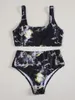 Women's Swimwear 2023 SummerPrint Sports Bandeau Push Up Bikini Sexy Marble Women Swimsuit High Waist Bathing Suit Beach Wear