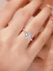 Bijoux de créateur Moissanite Diamond Femmes Sterling Sier 1 Carat Couple d'anneaux Proposer la bague de fiançailles de mariage A2