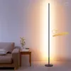 Lampadaires Nordic LED Lampe Télécommande Gradation Pour Salon Chambre Canapé Debout Éclairage Intérieur Luminaire