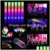 LED Light Sticks 15/30pcs lśniąca piankowa patyczka palmowa bk lśniące okulary świecące nakryty nakrycia głowy do imprezy Dostawa