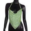 Rokken Dames Water Strass Sling Sexy Onregelmatige Full Diamond Spicy Girl Top