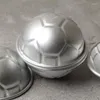 Backformen 2 Stück DIY 3D-Fußballform Badebombe Kuchenformen Aluminiumkugel Kugel ungiftig Mousse Schokoladenpfanne für Küchenwerkzeuge 7 cm