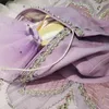 Abito da balletto viola lilla da indossare sul palco su misura per adulti e bambini. Vestito per ragazze da competizione per prestazioni professionali
