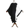 Robes décontractées SuperAen 2023 Robe musulmane manches chauve-souris surdimensionnée robe noire et blanche couleur assortie pour les femmes