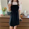 Ensemble de robes de travail pour femmes, élégant, doux, joli, tendance, Simple, collège, couleur unie, Ulzzang Mujer Ins, ligne a, ample