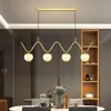 Ljuskronor Modern LED Pendant Lamp för matsal Inre dekor Köksbord Gold Nordic Hanging Light Fixture 2023