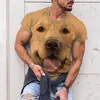 Męskie koszule Pet Pet w 3D z nadrukiem 3D T-shirt moda uliczna i zabawne ubrania unisex z krótkim rękawem, oversione oddychające letnie ubranie