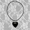 Hangende kettingen Koreaanse mode kleurrijk liefde hart glas voor vrouwen vrouwelijke unisex hyperbool punk ketting feest dansen sieraden