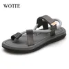 Sandales Tongs Slip On Flats Pantoufles Diapositives Sandales Hommes Sandalias Hombre Gladiateur Sandales Décontractées Corde Homme Été Romain Plage Chaussure 230420