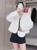 Women's Fur Women Loose Imitation Mink Autumn Winter Faux Warm Jackets Female V-neck Solid Color Coats Ladies Outerwear