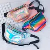 Waist Bags Fashion Womens Ladies Laser Bum Bag Fanny Pack Reflective Belt Holiday Travel Female Packs Pure Color