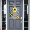 Fiori decorativi Simulazione Ghirlanda Crea atmosfera Non sbiadisce Non appassisce Festival delle api Girasole Corda Porta Ghirlanda appesa Casa