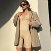 Traje de baño de mujer Vestido de playa de verano para mujer Cubrir 2023 Muy Jianxiu Color puro Sling Dentro de tomar Breve mono Poliéster sólido Salidas para