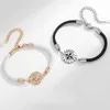 Pulseras de encanto NBNB Llega Brújula Forma Pareja Pulsera de cuerda para mujeres Hombres Moda Brazalete hecho a mano Joyería de fiesta de boda Regalo 2023