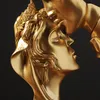 Deko-Objekte Figuren Deko-Statuen Skulpturen Wohndeko Gold Tischdeko Fürs Wohnzimmer Figuren Zur Dekoration Silber Paar Maske 230419