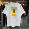 Vêtements de mode designer Tees Hip Hop Tshirts Rhude Summer Nouveau motif T-shirt imprimé pour hommes