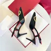 Designer Fashion Women's high-heeled sandals Leather pointy heels Sexy stiletto Party Shoes Designer women's leather shoes Buckle Dress shoes Wedding LACES box