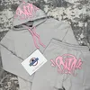 Herrspårskläder för män hoodie Sweatpants Suit Synaworld Y2K Tracksuit Women 2 Piece Set Hiphop Casual Letter Print Ropa Para