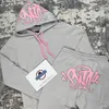 ملابس الرجال للرجال للرجال هوديي سروال سروال يناسب Synaworld Y2K TrackSuit Women 2 قطعة مجموعة Hiphop خطاب عرضية طباعة ROPA الفقرة