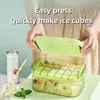 Ice Cream Tools Press Type Ice Cube Maker Ice Box Tray Food Grade Silicone Kitchen Gadget Ice Bucket Ice Ball Mould for Beer Coffee Quick-freeze 230419