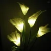 Party Decoration Solar Outdoor Lights Decorative Artificial Flower Garden Decorations 5 Heads Waterproof Dandelion