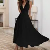 Abiti casual estate sexy scollo profondo lungo festa da sera elegante banchetto sottile formale per le donne temperamento maxi veste vestido