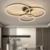 Chandeliers Modern Circle Rings LED Ceiling Chandelier Lighting Living Room Bedroom Home Indoor Decor Pendant Lamp Hanging Luminaire Lustre