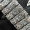 Moissanite Cartis Novo Relógio Vvs Iced Out Relógio de Pulso Passar Diamantes Teste Eta Luxo Relógios de Safira Rosa Ouro Prata Automático Tem Logotipo