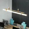 Hängslampor minimalistiska matsalslampa nordiskt bord modern designrör ljus