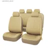 Autostoelhoezen Kunstleer Autostoelhoezen auto-accessoires beige kleur Auto-styling universele waterdichte autostoelhoes Stoelbeschermers Q231120