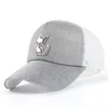 Luxe ontwerper glitter honkbal trucker cap verstelbare plastic snapback mesh hoeden