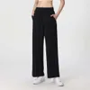 Lu Lu Pant Align Lässige hoch taillierte Sport-Yoga-Zitronen-Fitness-gerade Hose für Damen, weites Bein, lockerer Anzug LL