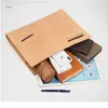 Briefcases Luufan Genuine Leather Men Business Briefcase A4 File Handbag Vintage Man Clutch Documents Pouch Male Work Tote Simple Hand Bag