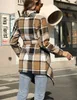 Giacca invernale da donna calda moda casual doppio petto cappotto da marinaio in lana giacca a vento cappotto con cappuccio 372UZ