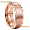 Bandringe iTungsten 6 mm 8 mm Wolframcarbid-Ring für Männer und Frauen, Verlobung, Ehering, trendiger Schmuck, „I Love You“-Gravur, bequeme Passform, 231118