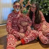 Abiti coordinati per la famiglia Pigiama natalizio per la famiglia Set Casual Morbido Madre Padre Bambini Abiti coordinati Xmas Family Look 2 pezzi Completo da notte 231120