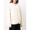 Casacos de Trench Femininos 2023 Outono e Inverno Mulheres Retro Redondo Pescoço Curto Manga Longa Cintura Cinto Único Breasted Pato Branco Down Jacket