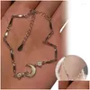 Chain Link Bracelets Sweet Cool Moon Oval Bead Chain Wristband Unique Zircon Wristlet Fashion Jewelry Women Party Dropship Drop Delive Otsit