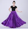 Scen Wear Women's Spanish Flamenco kjolar Satin Smooth 10 Färger Plus Size Woman's Gypsy Style Performance Belly Dance Costumes