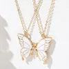 Pendant Necklaces Fashion Friend Butterfly Necklace For Couples Women Friendship Animal Clavicle Chain Valentine Day Gift