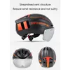 Cycling Helmets Bicycle Helmet LED Light Rechargeable Intergrally-molded Helmet Sport Safe Hat For Man P230419