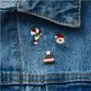 Pins Brooches 3pcs/set Christmas Gift For Women Men Brooches Enamel Pins Santa Claus Bell Elk Snowflake Xmas Tree Brooch Kids New Year PinL231120